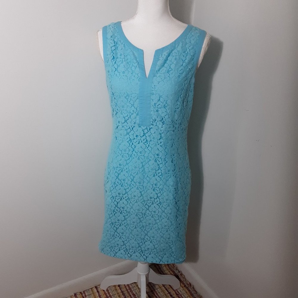 Weavz Turquois Crocheted Lace Dress